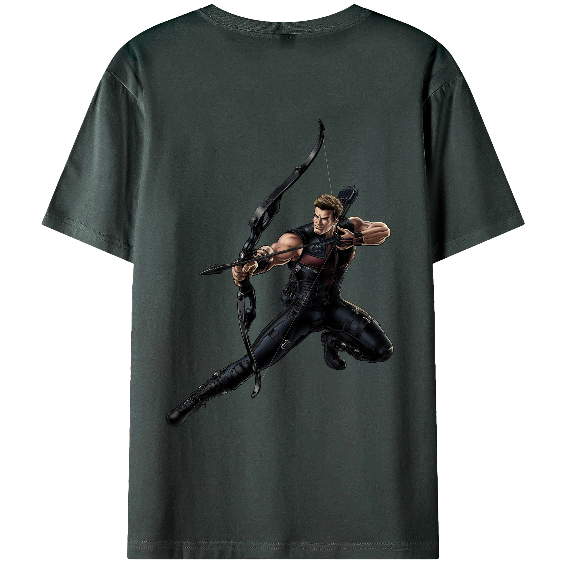 （画像用） アベンジャーズ The Avengers 綿100％ メンズ半袖Tシャツ（バックプリント） 通気性